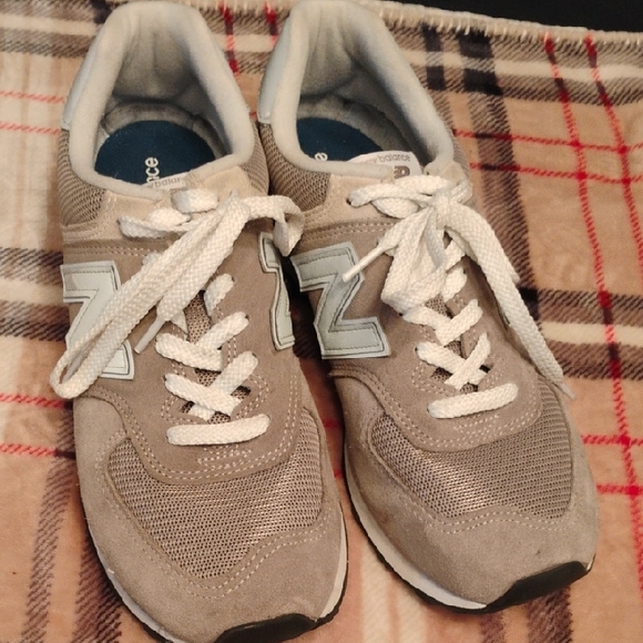 New Balance Other - New Balance Taupe and White Sneakers